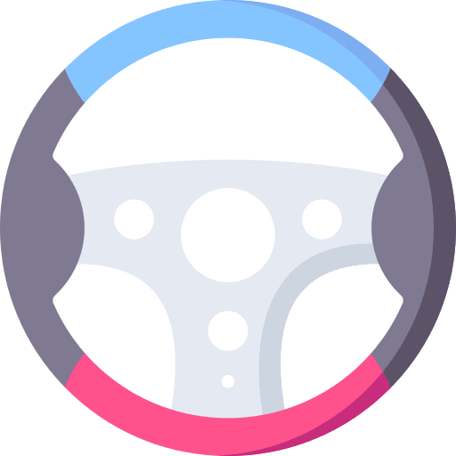 Steering wheel transport car transportation icon