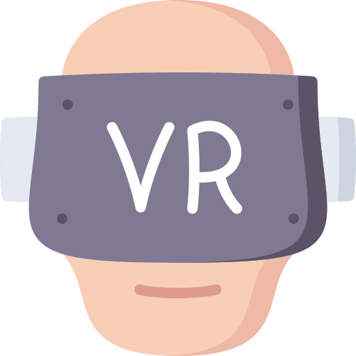 Vr virtual reality electronic gaming icon