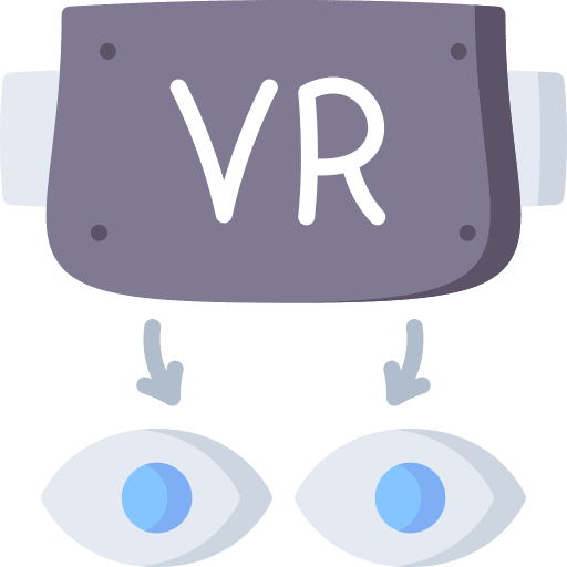 Vr vr technology augmented reality icon
