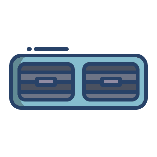 Air conditioner cooling temperature car icon