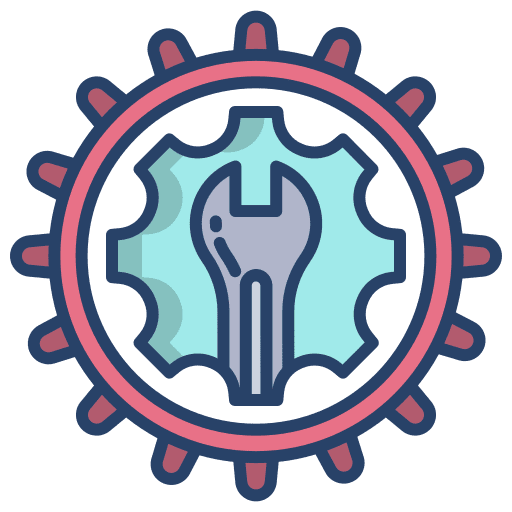Maintenance wrench service gear icon