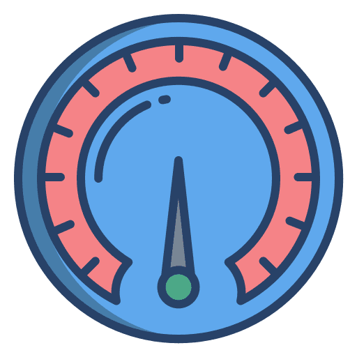 Speedometer transportation bandwidth construction and tools icon