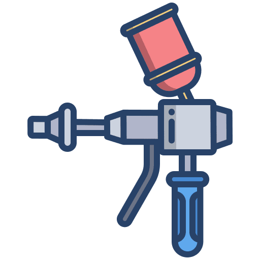 Spray paint gun airbrushes paint transportation icon