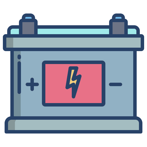 Battery accumulator car battery charging battery icon