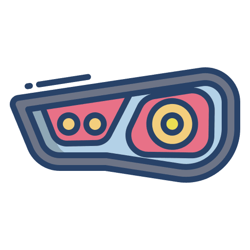 Car light parts transportation headlights icon