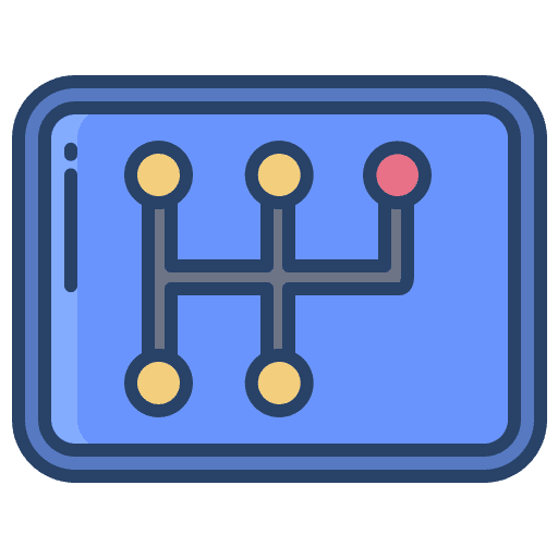 Gear stick transportation drive gearshift icon