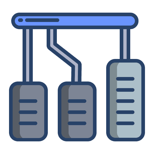 Pedal accelerator brake transportation icon