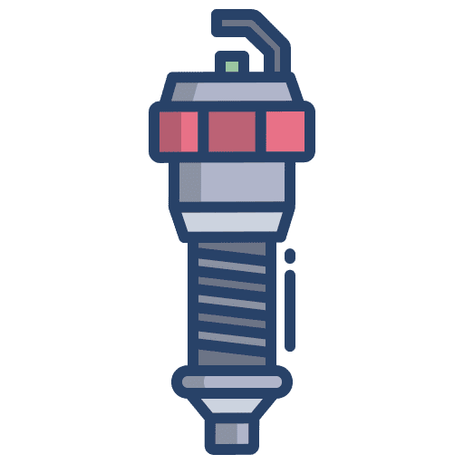 Spark plug repair automobile garage icon