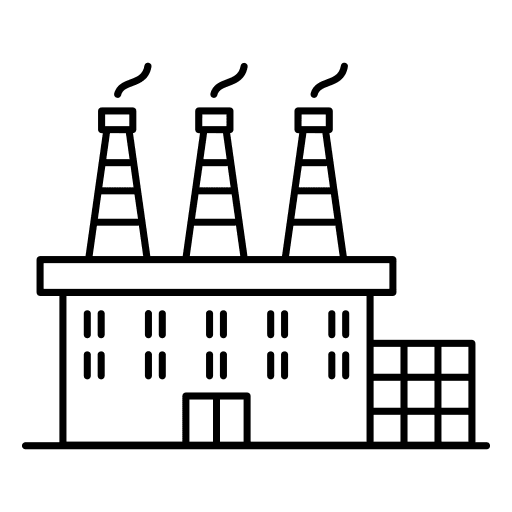 Factory plant industrial structure plant icon