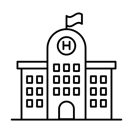 Hospital hospital building healthcare city icon