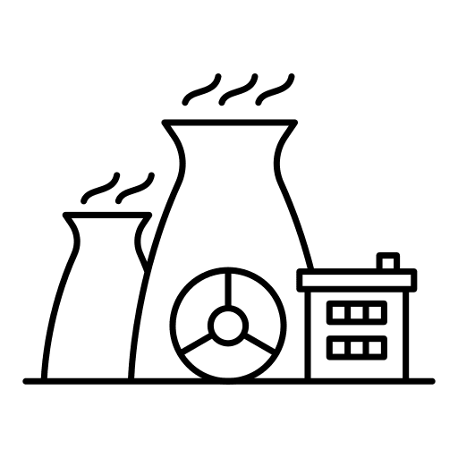 Nuclear plant power plant nuclear power radiation icon