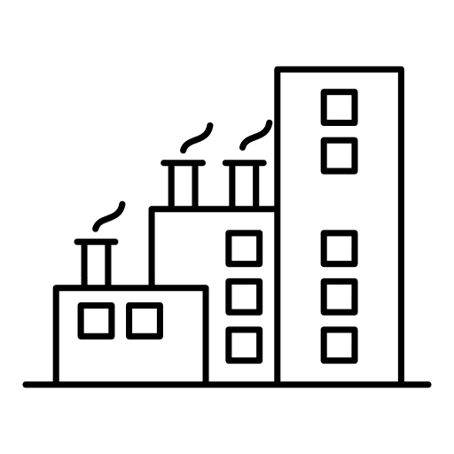 Plant buildings power plant manufacturer icon