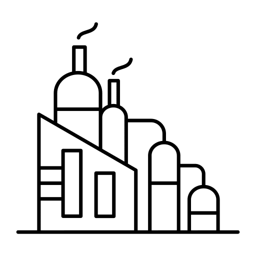 Factory contamination industry architecture and city icon