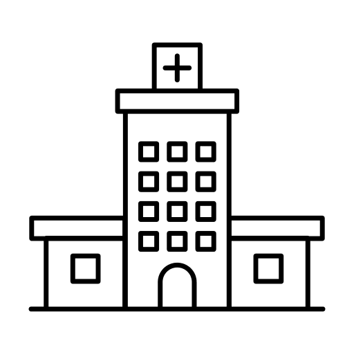 Hospital architecture hospital building hospital icon