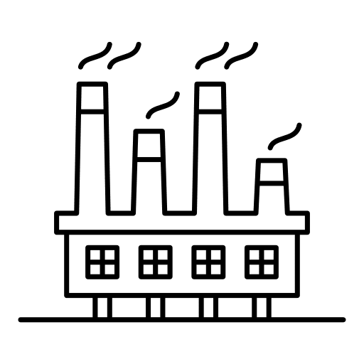 Industry company contamination industrial icon