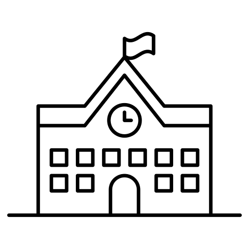 School education landmark school icon