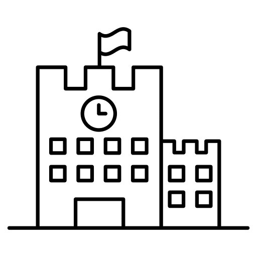 School student housing school buildings icon