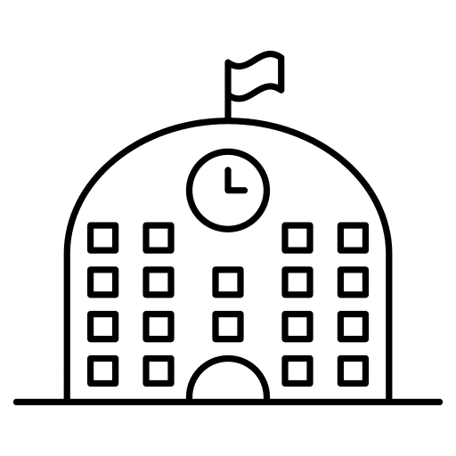 School university architecture and city buildings icon