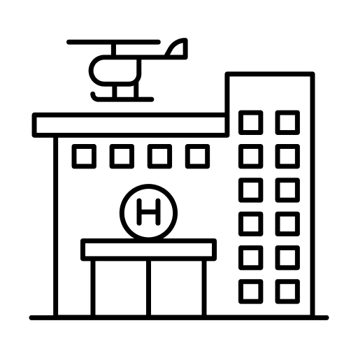 Hospital building hospital healthcare building icon