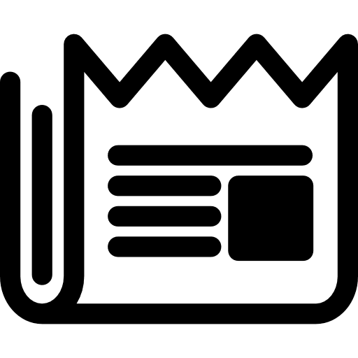 Broken newspapper text lines newspapers interface icon