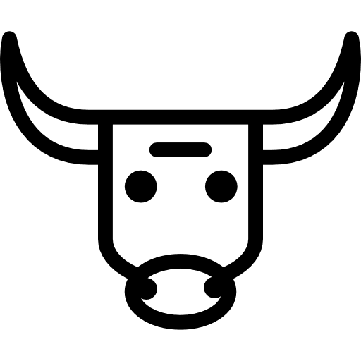 Bull head butcher meat animals icon