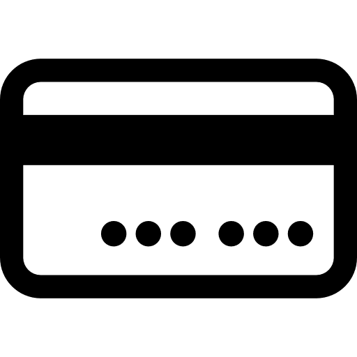 Credit card back side bank payment method business icon