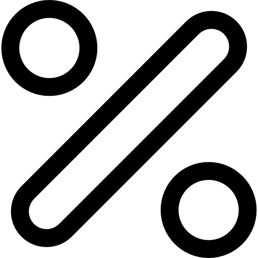 Percent symbol sales maths mathematical icon