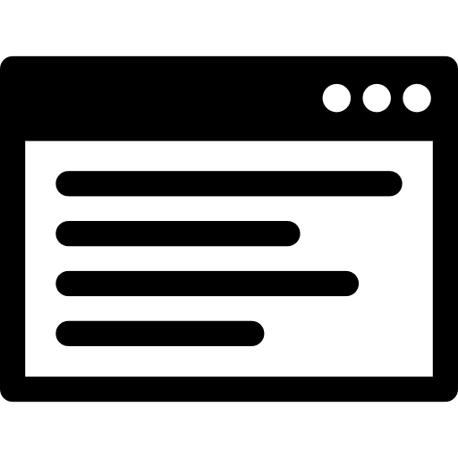 Website with text interface browser web page icon