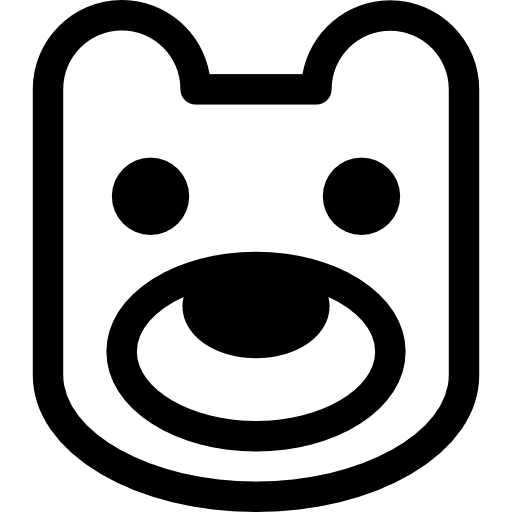 Bear head animal animals childhood icon