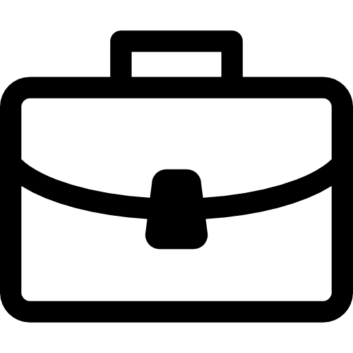 Briefcase with lock baggage portfolio book bag icon