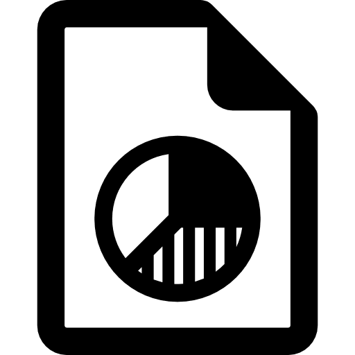 Graph file document statistics pie graphic icon