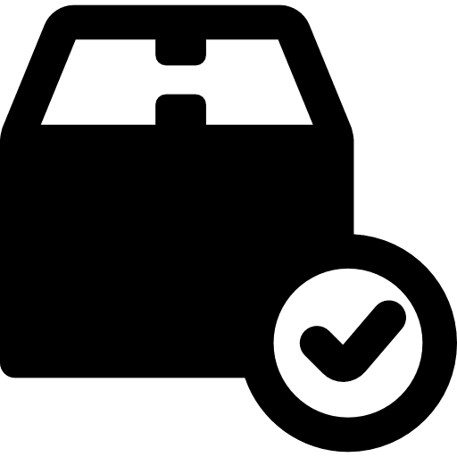 Box checked package delivery icon