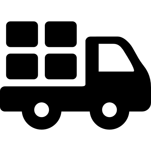 Truck package shipping boxes icon