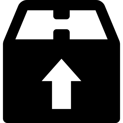 Box boxes delivery up arrow icon