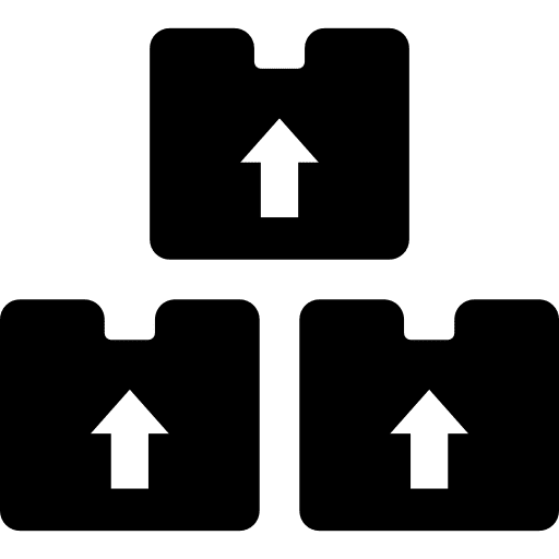 Boxes delivery up arrow box icon