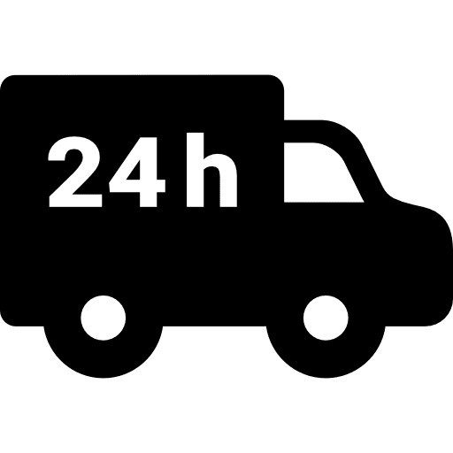 Truck 24 hours delivery transport icon