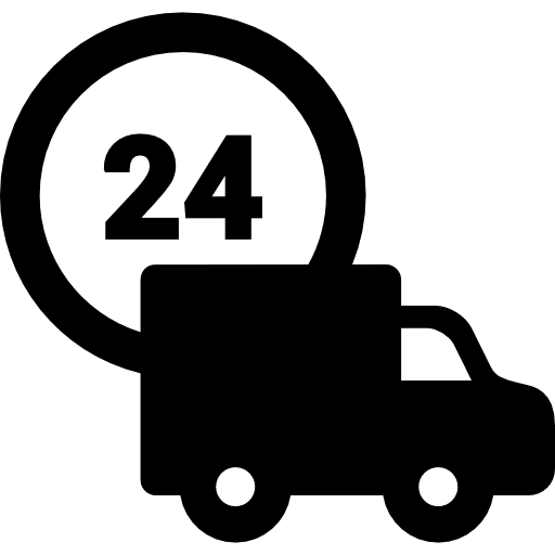 Truck 24 hours vehicle automobile icon