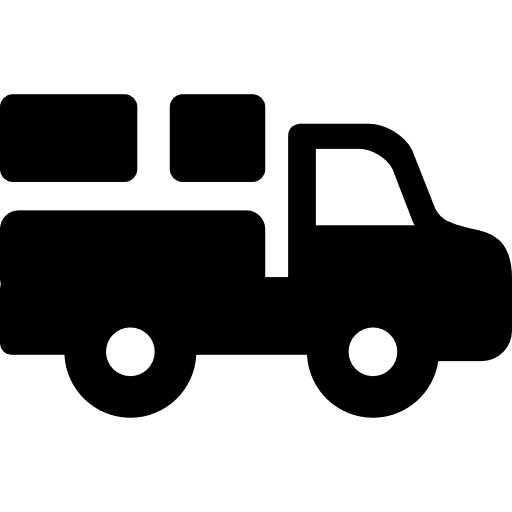 Truck automobile shipping vehicle icon