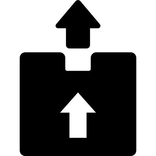 Box up arrow package delivery icon