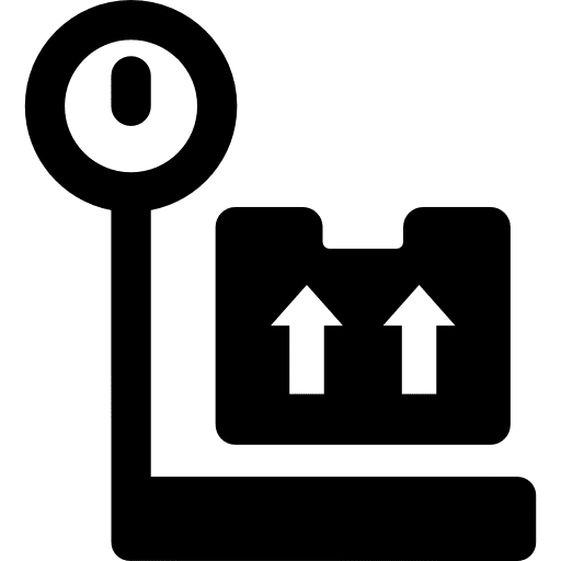 Scale shipping box delivery icon