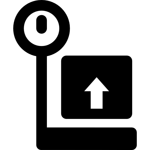 Scale delivery shipping package icon