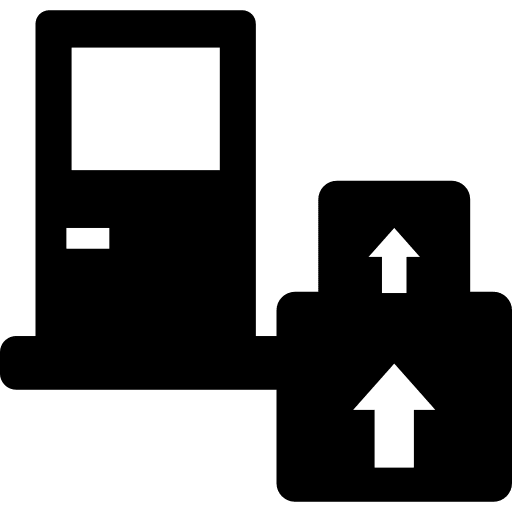 Delivery door home box icon