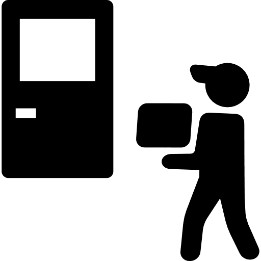 Delivery door house box icon
