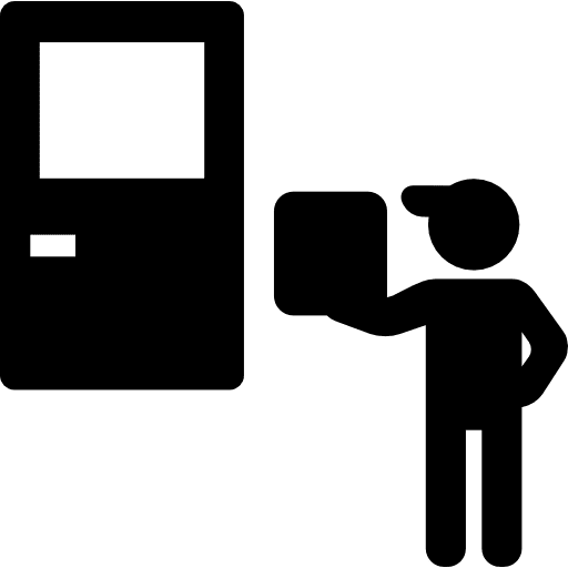 Delivery package house home icon