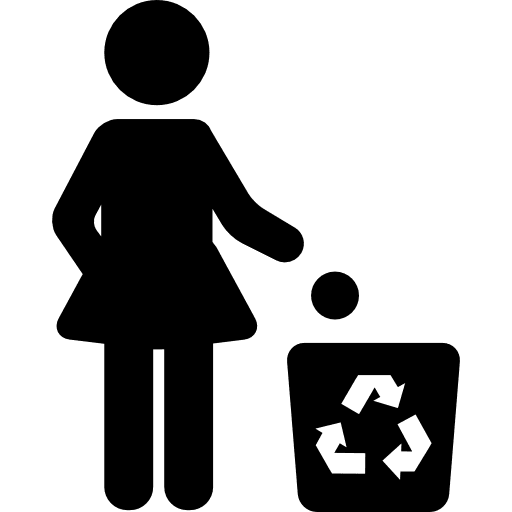 Recycling ecological waste garbage icon