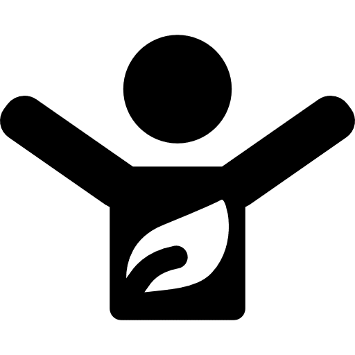 Recycling man leaf ecological nature icon