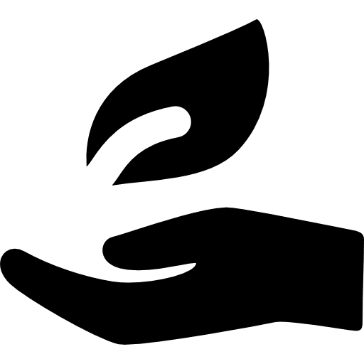 Hand recycling leaf ecology recycling icon