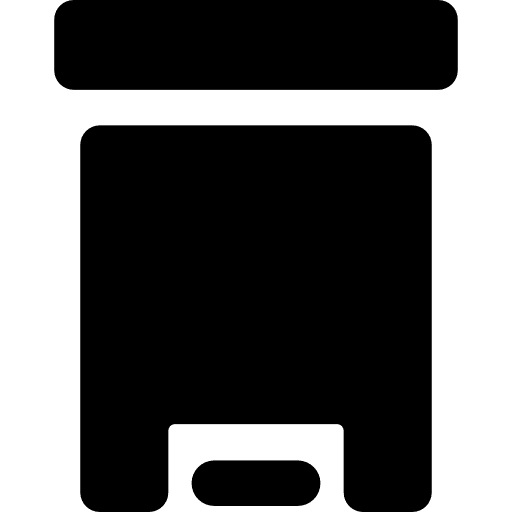 Recycling bin can garbage trash icon