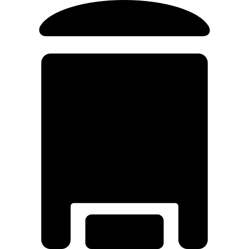 Recycling bin waste garbage can icon