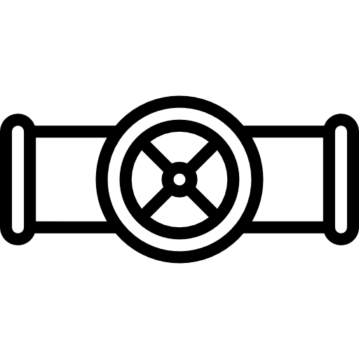 Pipe valve buildings pipes icon